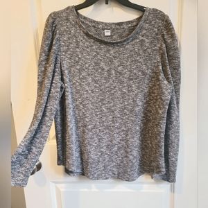Women's long sleeve tee from Old Navy. Heathered charcoal, size L.